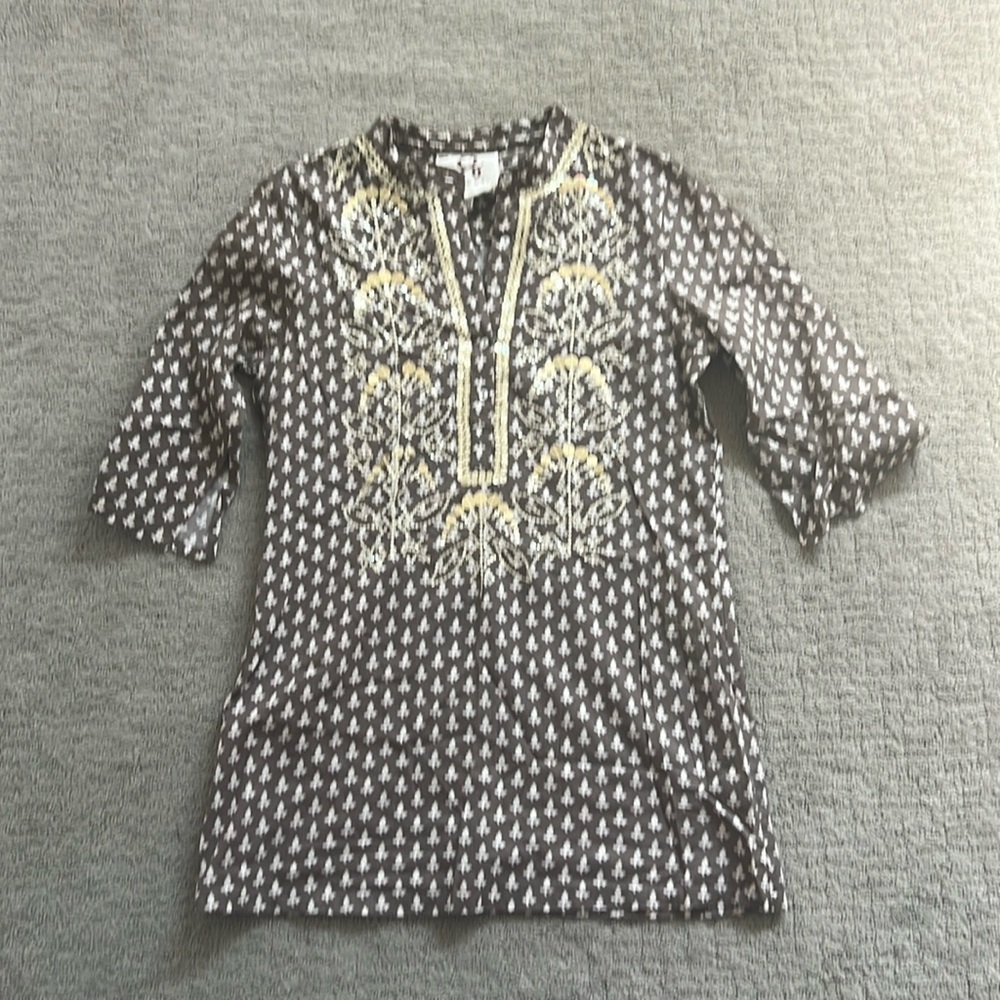 Figue super soft cotton top with gold sequins